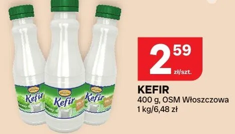 Kefir OSM Włoszczowa wybrane rodzaje promocja w Chorten