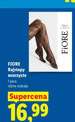 Rajstopy wzorzyste Fiore promocja w Lidl