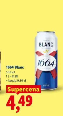 Piwo 1664 Blanc promocja w Lidl