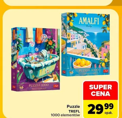 Puzzle 1000 elementów Trefl promocja w Carrefour
