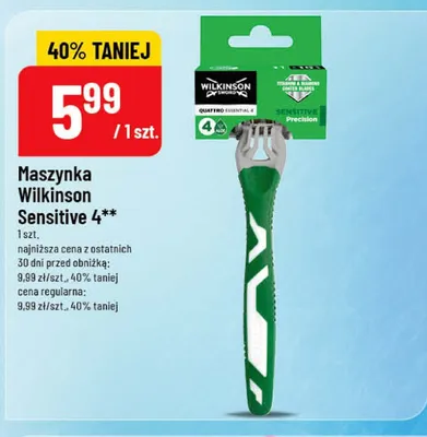 Maszynka do golenia Wilkinson Sword Sensitive 4 promocja w POLOmarket