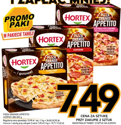 Pizza Grande Appetito z Szynką i Pieczarkami Hortex promocja w Kupiec