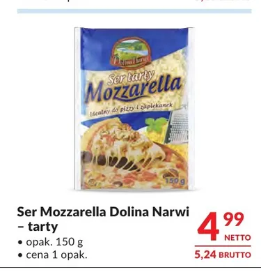 Ser mozzarella tarty Dolina Narwi promocja w Makro