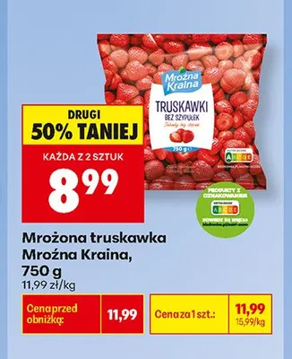 Mrożona truskawka Mroźna Kraina promocja w Biedronka