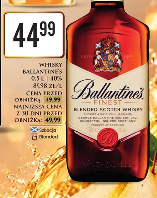 Whisky Ballantine's promocja w Dino
