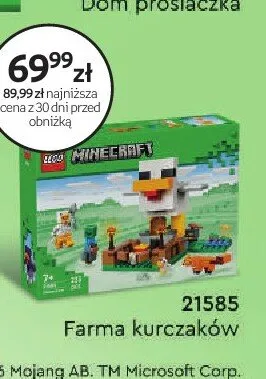 Klocki LEGO Minecraft 21585 Farma kurczaków promocja w Empik