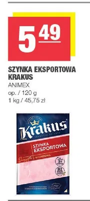 Szynka eksportowa Krakus promocja w SPAR