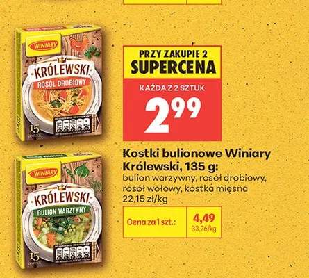 Kostki bulionowe Winiary Królewski kostka mięsna promocja w Biedronka