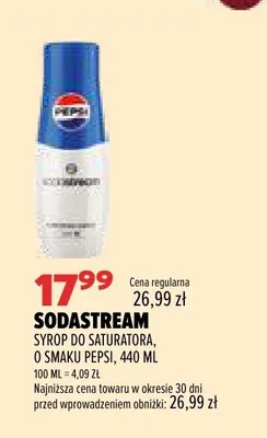 Syrop do saturatora o smaku Pepsi Sodastream promocja w Drogerie Natura