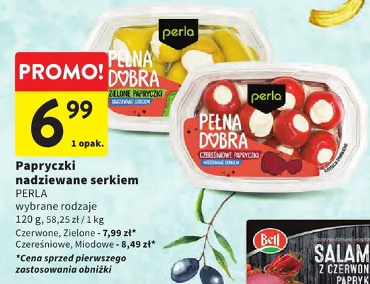 Papryczki nadziewane serkiem Perla wybrane rodzaje promocja w Intermarche