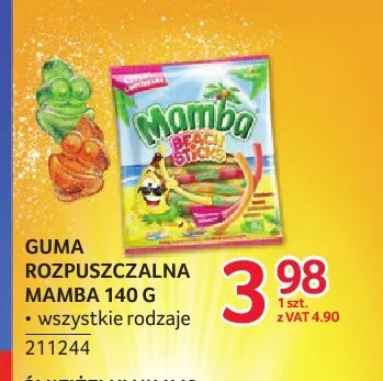 Guma rozpuszczalna Mamba 140 g promocja w Selgros