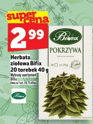 Herbata ziołowa 20 torebek 40g promocja w TOPAZ