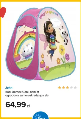 Namiot ogrodowy samorozkładający się Koci Domek Gabi John promocja w Smyk