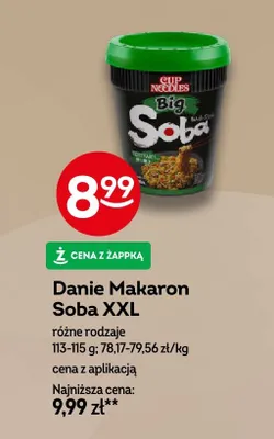Danie makaron Soba XXL Teriyaki promocja w Żabka