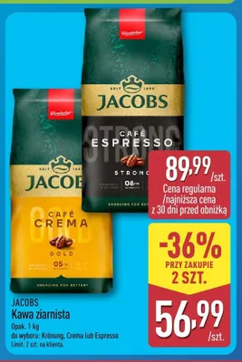 Kawa ziarnista Jacobs Espresso promocja w Aldi