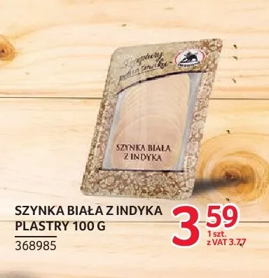 Szynka biała z indyka plastry ZMB Białystok promocja w Selgros
