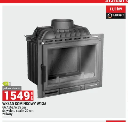 Wkład kominkowy Kawmet W13A promocja w Merkury Market