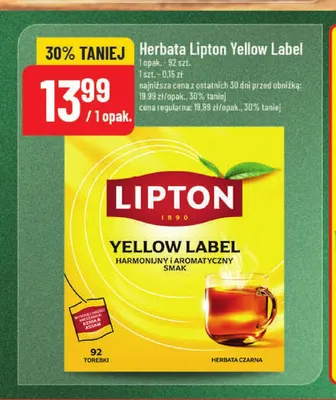 Herbata Lipton Yellow Label promocja w POLOmarket