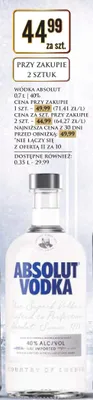 Wódka Absolut promocja w Dino