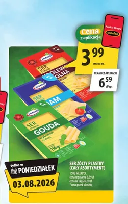 Ser żółty plastry Mlekpol promocja w Arhelan