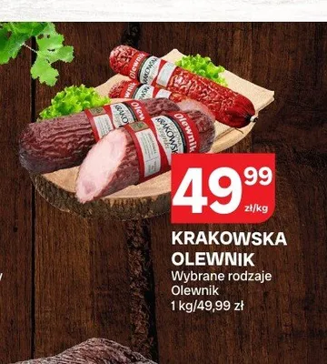 Kiełbasa krakowska sucha z piersi kurczaka Olewnik promocja w Chorten