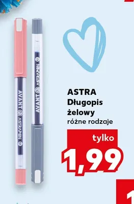 Długopis żelowy Astra promocja w Kaufland