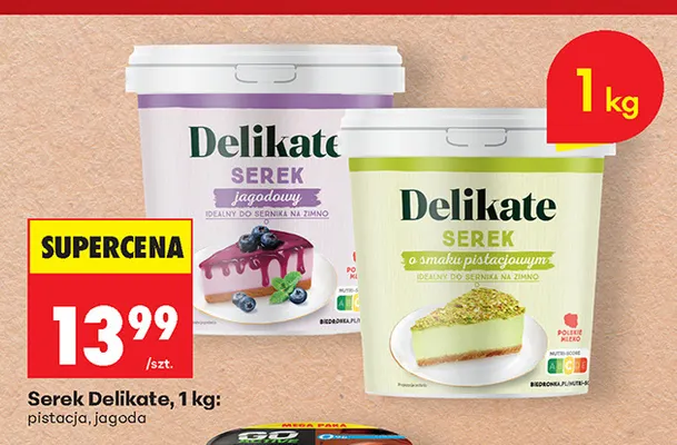 Serek pistacjowy Delikate promocja w Biedronka