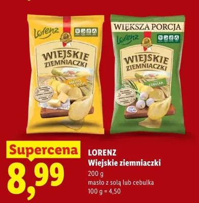 Wiejskie Ziemniaczki masło z solą Lorenz promocja w Lidl
