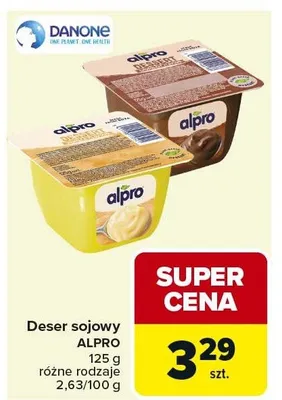 Deser sojowy Alpro różne rodzaje promocja w Carrefour