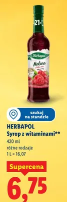 Syrop z witaminami Herbapol różne rodzaje promocja w Lidl