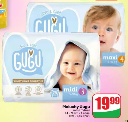Pieluchy Gugu promocja w Dino