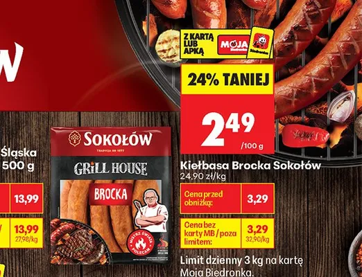 Kiełbasa Brocka Sokołów promocja w Biedronka
