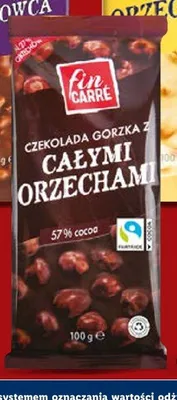 Czekolada gorzka z całymi orzechami Fin Carré promocja w Lidl