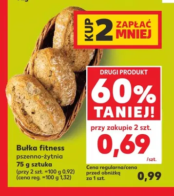 Bułka fitness pszenno-żytnia promocja w Kaufland