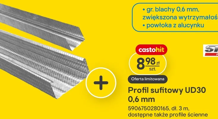 Profil sufitowy UD30 0,6mm promocja w Castorama