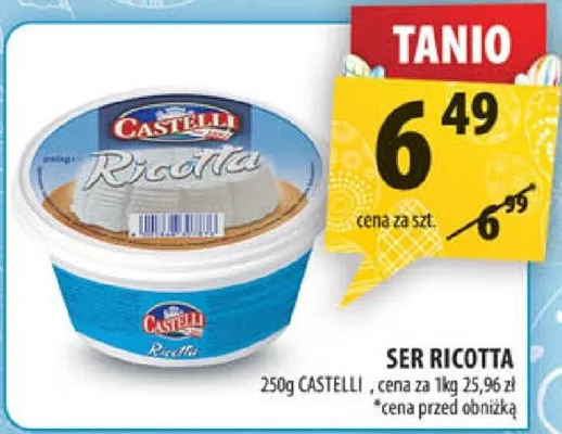 Ser Ricotta promocja w Arhelan