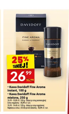 Kawa rozpuszczalna Davidoff Fine Aroma instant promocja w Twój Market