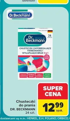 Chusteczki zapobiegające farbowaniu Dr. Beckmann promocja w Carrefour