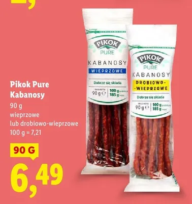 Kabanosy drobiowo-wieprzowe promocja w Lidl
