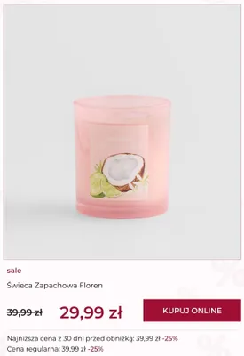 Świeca zapachowa Floren home & you promocja w home&you