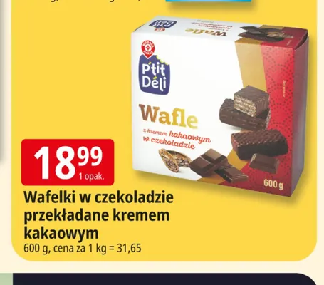 Wafelki w czekoladzie przekładane kremem kakaowym P'tit Déli promocja w Leclerc
