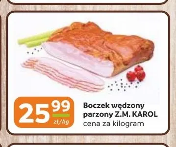 Boczek wędzony parzony Z.M. Karol promocja w Gama