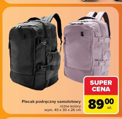 Plecak podręczny samolotowy promocja w Carrefour