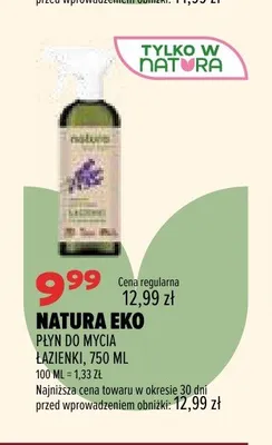 Płyn do mycia łazienki Natura Eko promocja w Drogerie Natura