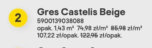 Gres Castelis Beige 120x60 cm promocja w Castorama