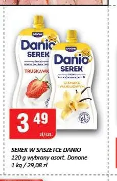 Serek w saszetce waniliowy Danio promocja w Chorten
