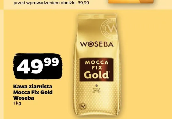 Kawa ziarnista Mocca Fix Gold Woseba promocja w Netto