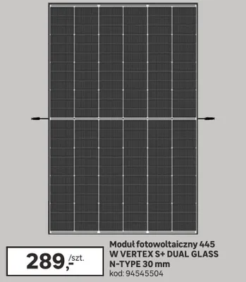 Moduł fotowoltaiczny 445 W Vertex S+ Dual Glass N-Type 30 mm promocja w Leroy Merlin