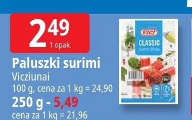 Paluszki surimi Vici Classic promocja w Leclerc
