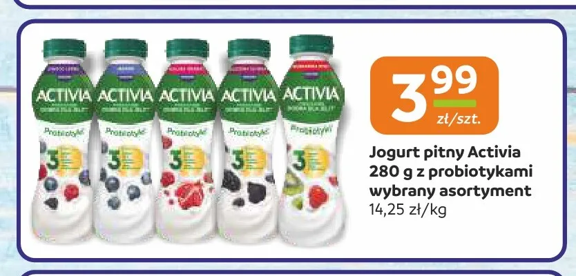 Jogurt pitny Activia Jagoda promocja w Gama